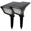 2 Reflectores Estaca Solar Led Jardin Macroled Luz Ip65