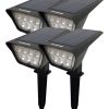 4 Reflectores Estaca Solar Led Jardin Macroled Luz Ip65