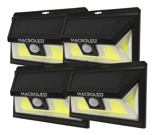 Aplique De Pared 5w Panel Solar Para Exterior Ip65 Pack X 4
