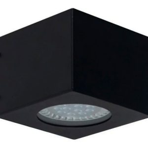 Aplique Difusor De Pared Exterior P/ Lampara Led Ar111 Negro