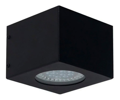 Aplique Difusor De Pared Exterior P/ Lampara Led Ar111 Negro