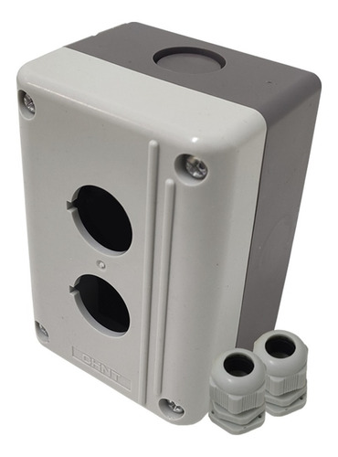 Caja Aislante Gris 2 Orificios Diámetro 22mm Ip65 Chint