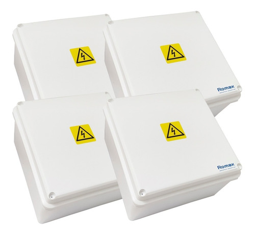 Caja Estanca Exterior Ip 65 Romax 15x15x10 Blanca Pack X 4
