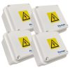 Caja Estanca Exterior Ip 65 Romax 8x8x6 Blanca Pack X 4