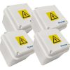 Caja Estanca Exterior Ip 65 Romax 8x8x8 Blanca Pack X 4