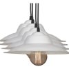 Colgante Chapa Blanco 1 Luz Led E27 C136 Ferrolux Pack X 4