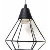 Colgante Jaula 1 Luz Negro Texturado C 1003
