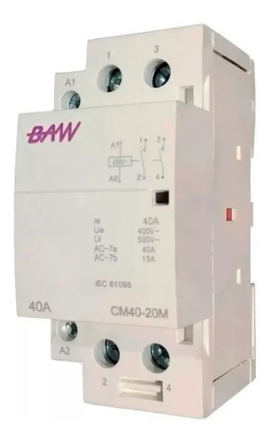 Contactor Modular Bipolar 40a Baw Cm40-20m Na Bobina 220v