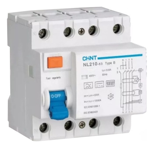 Disyuntor Diferencial Tetrapolar 6ka 4x25 Trifasico 25amp