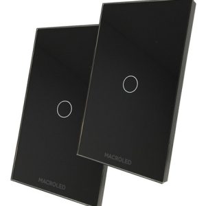 Interruptor Llave Luz 1 Tecla Pared Touch Wifi Smart Pack X2