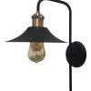 Lampara Aplique Pared Negro Vintage Padua Ferrolux