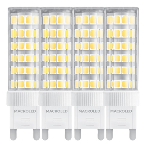 Lámpara Bipin G9 Led Potencia 6w Macroled Pack X4
