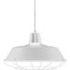 Lampara Colgante 30 Cm Industrial Blanco Con Reja Vintage