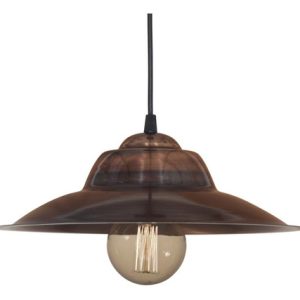 Lampara Colgante Cobreada Techo Chapa Moderna C136 Cobre Ideal Local Decoracion Ferrolux
