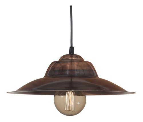 Lampara Colgante Cobreada Techo Chapa Moderna C136 Cobre Ideal Local Decoracion Ferrolux