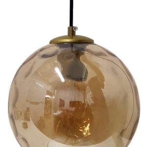 Lámpara Colgante Deco Cristal Honey Ambar E27 Led
