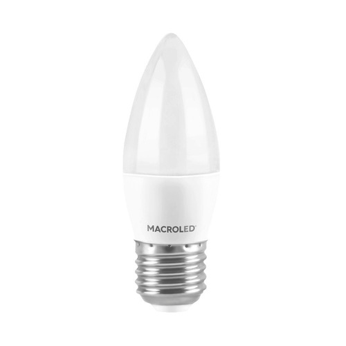 Lámpara Vela Led E27 6w Cálida Macroled Ideal Velador