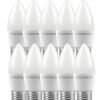 Lámpara Vela Led E27 6w Cálida Macroled X 10 Unidades
