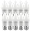 Lámpara Vela Led E27 6w Fria Macroled X 10 Unidades