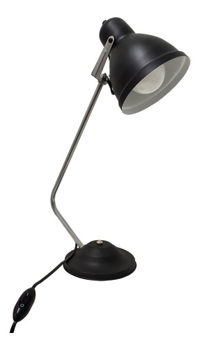Lampara Velador Escritorio 122 Moderno E27 Negro Apto Led