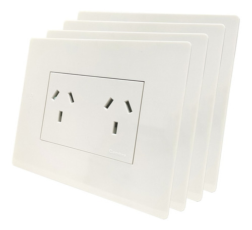 Modulo Toma Doble Cambre Linea Arte C/tapa+bastidor Pack X 4
