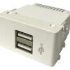 Modulo Usb Doble Exultt Urbana Carga Rapida Celular Blanco