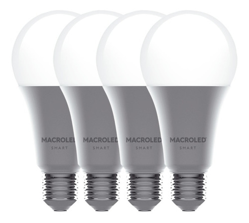 Pack X4 Bulbo Led A60 Macroled 12w E27 Smart Rgb Andriod/ios