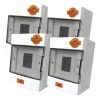 Pack X4 Cajas Para Termica De Aplicar Con Tapa 4 Modulos Idt