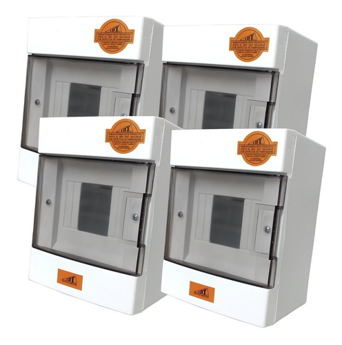 Pack X4 Cajas Para Termica De Aplicar Con Tapa 4 Modulos Idt