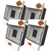 Pack X4 Cajas Para Termica De Embutir Con Tapa 4 Modulos Idt