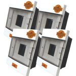 Pack X4 Cajas Para Termica De Embutir Con Tapa 4 Modulos Idt