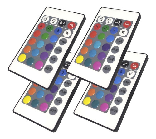 Pack X4 Controladora Rgb Control Remoto 12v Led 5050 3528