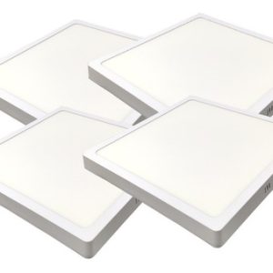 Pack X4 Paneles Exterior Led Cuadrado 24w 220v Luz Neutra
