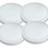 Pack X4 Plafones Led 24w Aplicar Redondo Blanco Neutro