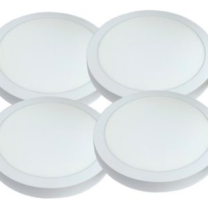 Pack X4 Plafones Led 24w Aplicar Redondo Blanco Neutro