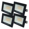 Pack X4 Reflectores Cálido Led 10w Ip55 220v Alta Potencia