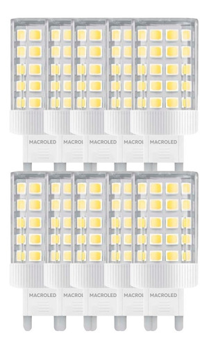 Pack X 10 Lamparas Led 9w Bipin G9 Macro 220v Blanco Frío
