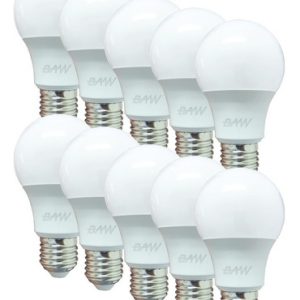 Pack X 10 Lamparas Led Bulbo 10w Cálida Baw 90% Ahorro!