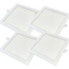Pack X 4 Panel Led Embutir 18w Cuadrado Neutro Macroled 220v