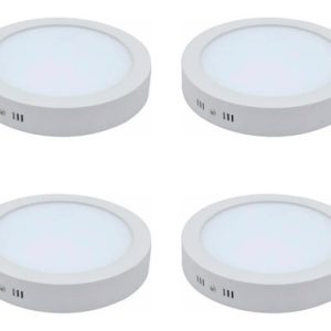 Pack X 4 Plafones Led 12w Aplicar Redondo 220v