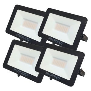 Pack X 4 Reflectores Luz Fria Led 50w Macroled Ip65