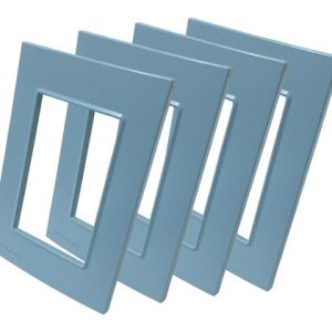 Pack X 4 Tapas De Luz Celeste Cielo Teclastar Linea Quadra