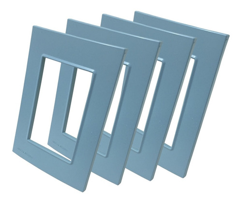 Pack X 4 Tapas De Luz Celeste Cielo Teclastar Linea Quadra
