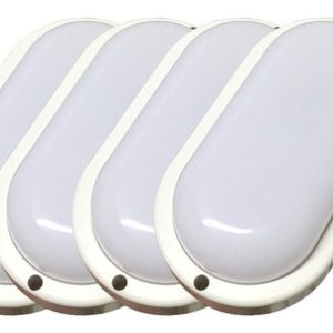 Pack X 4 Tortugas Oval Led Exterior Blanco Led 12w 220v