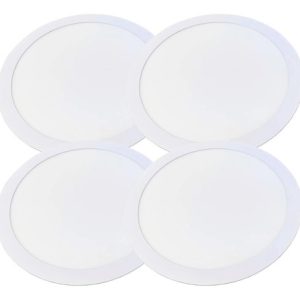 Panel Circular Macroled Per24 24w 220v Luz Cálida Pack X4