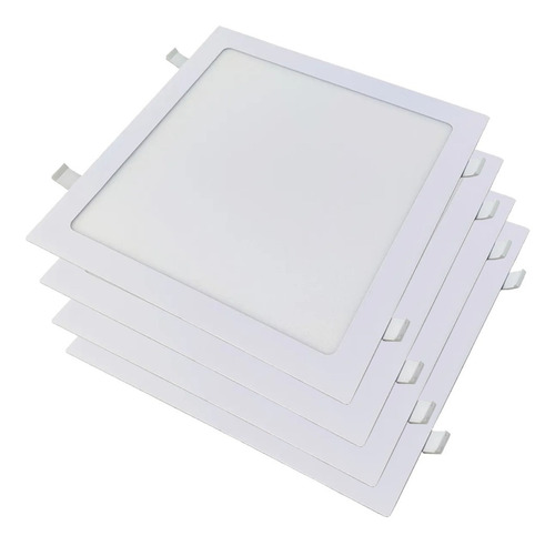 Panel Embutir Led Cuadrado 24w 220v Luz Neutro Pack X 4