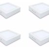 Panel Exterior Led Cuadrado 24w 220v Luz Fria Macroled X 4un