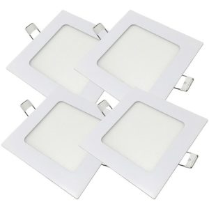 Panel Led Embutir Cuadrado 6w Blanco Neutro Pack X 4