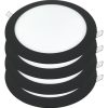 Panel Led Redondo Negro 24w Luz Neutra Embutido Pack X4
