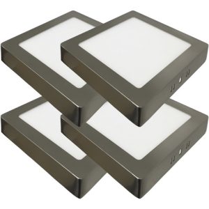 Panel Plafon Led 12w Cuadrado Calido Platil Pack X 4